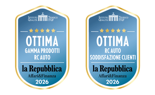 Riconoscimento ITQF: 5 stelle, valutazione Ottima per il rapporto qualità-prezzo e per la gamma prodotti RC Auto, La Repubblica Affari & Finanza 2025